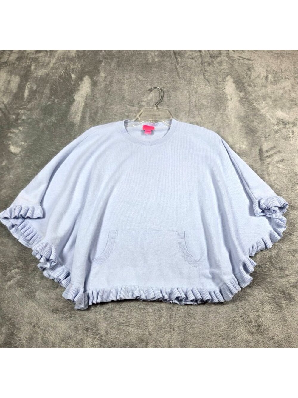 Lilly Pulitzer Hani Poncho Girl XL 12-14 True Crew Blue Pullover Preppy Beach